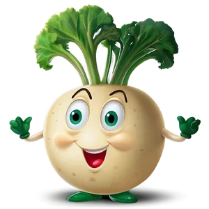 Turnip Cartoon Character Png Pyc2 PNG Image