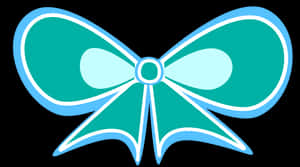 Turquoise Bow Graphic PNG