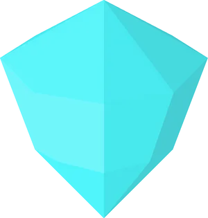 Turquoise Geometric Crystal PNG Image