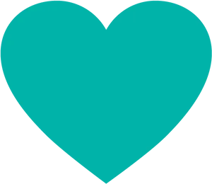 Turquoise Heart Icon PNG Image