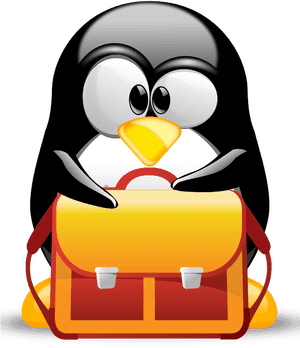 Tux School Bag - Cartoon Penguin For School, HD Png Download PNG image with transparent background