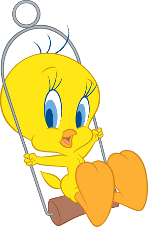 Tweety Bird Looney Tunes - Tweety Bird On Swing, HD Png Download PNG image with transparent background