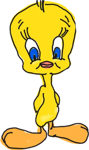 Tweety Bird Standing PNG Image