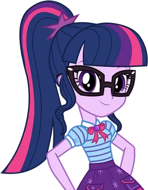 Twilight Sparkle Equestria Girls Character PNG Image