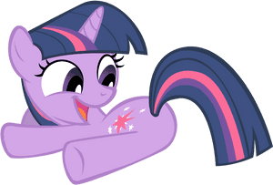 Filly Twilight Looking At Her Cutie Mark - Twilight Looking At Cutie Mark, HD Png Download PNG