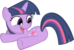 Twilight Sparkle Happy Expression PNG Image