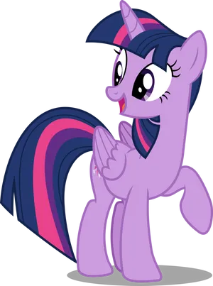 Twilight Sparkle Happy Pose PNG Image