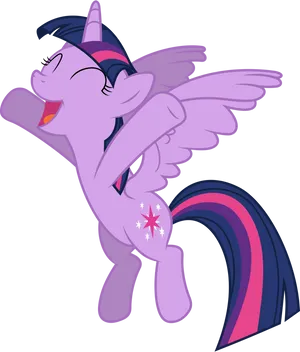 Twilight_ Sparkle_ Joyful_ Flight_ Vector PNG Image