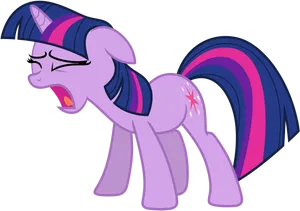 Twilight Sparkle Upset Expression PNG Image