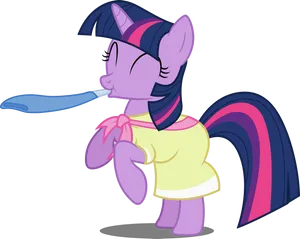 Twilight Sparkle With Toothbrush PNG Image