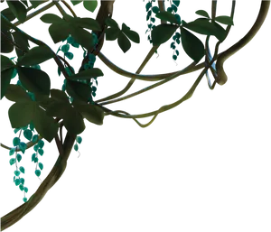 Twilight Vines Artistic Render PNG Image