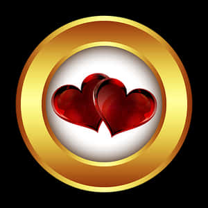 Twin Hearts Icon PNG image with transparent background