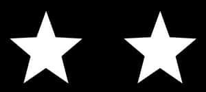 Twin White Starson Black Background PNG