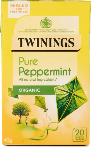 Twinings Pure Peppermint Tea Box PNG Image