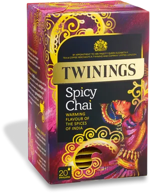 Twinings Spicy Chai Tea Box PNG Image