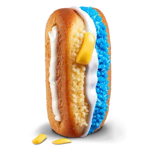 Twinkie Snack Cakewith Blue Sprinklesand White Icing PNG Image