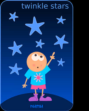 Twinkle Stars Animated Character PNG with transparent background