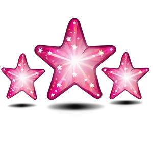 Twinkling Pink Stars Png Pha48 PNG Image