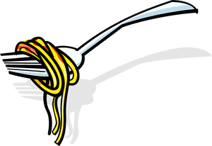 Pasta Vector Image Illustration Of On Fork - Spaghetti On A Fork Clipart, HD Png Download PNG image with transparent background