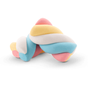 Twisted Colorful Marshmallows PNG image with transparent background