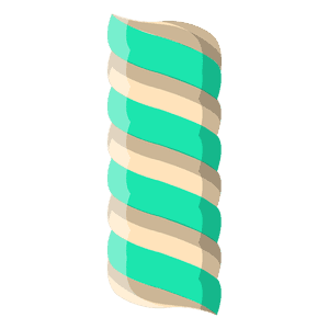 Twisted Marshmallow Graphic PNG image with transparent background