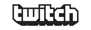 Twitch Logo Blackand White PNG Image