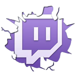 Twitch Logo Glitch Effect PNG Image