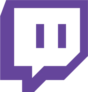 Twitch Logo Purple Glitch PNG Image