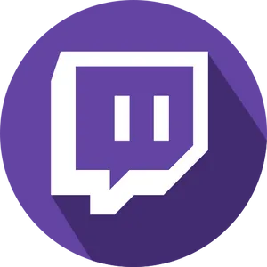 Twitch Logo Purple Glitch Icon PNG Image