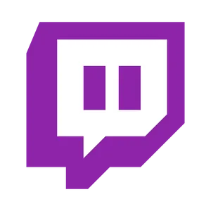 Twitch Logo Purple Glitch PNG Image