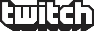 Twitch Logo Whiteon Black PNG Image