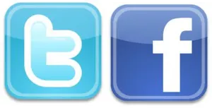 Twitter Facebook Icons Sideby Side PNG Image