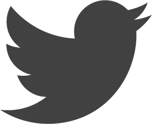 Twitter Logo Black Silhouette PNG Image