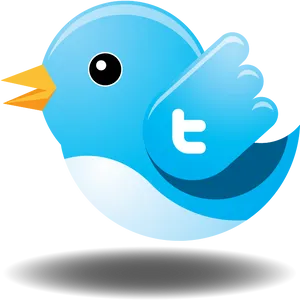 Twitter Logo Blue Bird PNG Image