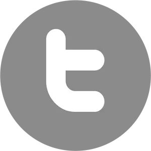 Twitter Logo Gray Background PNG Image