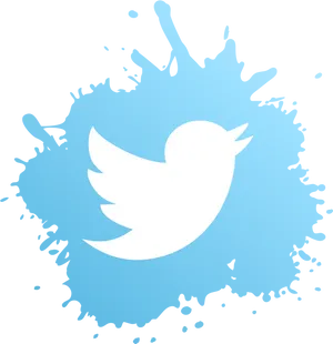 Twitter Logo Splash PNG Image