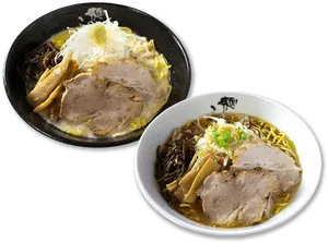 Two Bowlsof Japanese Ramen PNG Image