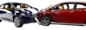 Two Car Collision Damage PNG Image