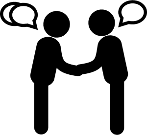 Two People Shaking Hands Icon PNG image with transparent background