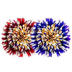 Two-tone Cheer Pom Poms Png 06282024 PNG Image