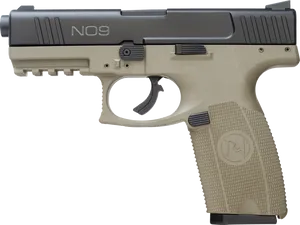 Two Tone Semi Automatic Pistol PNG Image