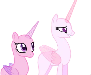 Two Unicorns Vector Art PNG Image