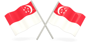 Two Wavy Flags - Icon Singapore Flag Png, Transparent Png PNG image with transparent background