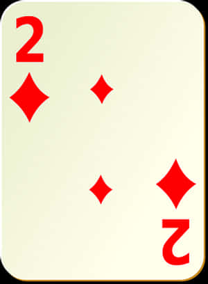 Twoof Diamonds Playing Card PNG image with transparent background