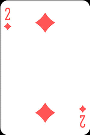 Twoof Diamonds Playing Card PNG image with transparent background