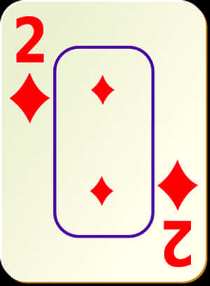 Twoof Diamonds Playing Card PNG image with transparent background