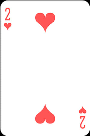 Twoof Hearts Playing Card PNG image with transparent background