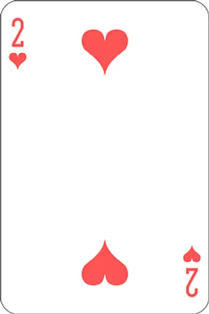 Twoof Hearts Playing Card PNG Image
