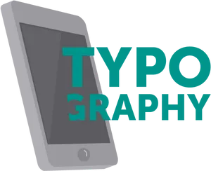 Typographyon Tablet Graphic PNG Image