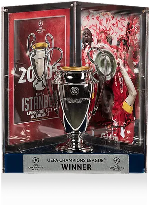 U E F A Champions League Trophyand Celebration PNG Image